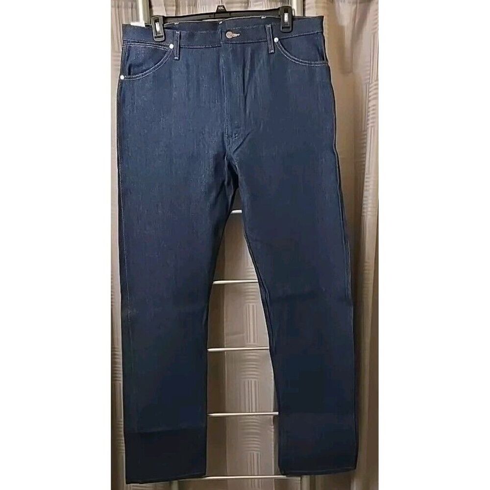 WRANGLER 13MWZ RIGID JEANS COWBOY ORIGINAL FITS OVER BOOTS DENIM BLUE SIZE 40x36